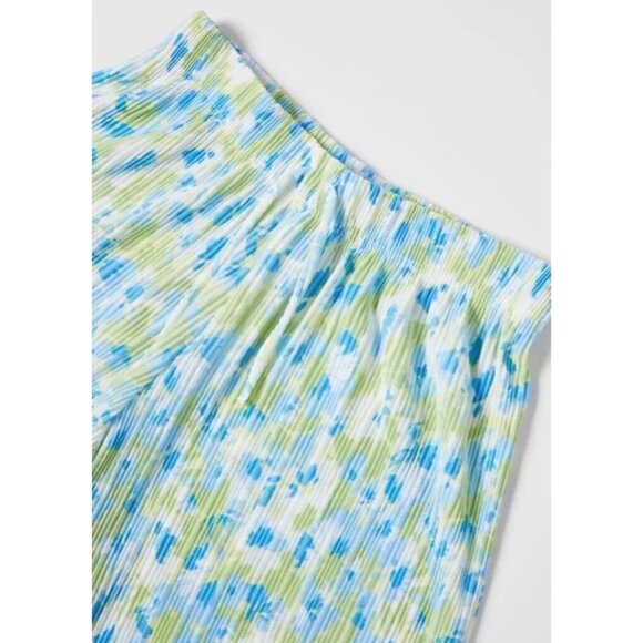 Zara Other - NWT Zara Girls Floral Pleat Culottes Baggy Wide Pants Boho Crew Pointelle 7